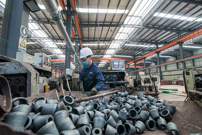 渝中网架配件-锥头加工车间